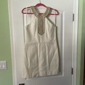 Lilly Pulitzer white and gold dress